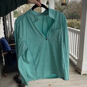 Ariat Teal Rebar Quarter-Zip Top